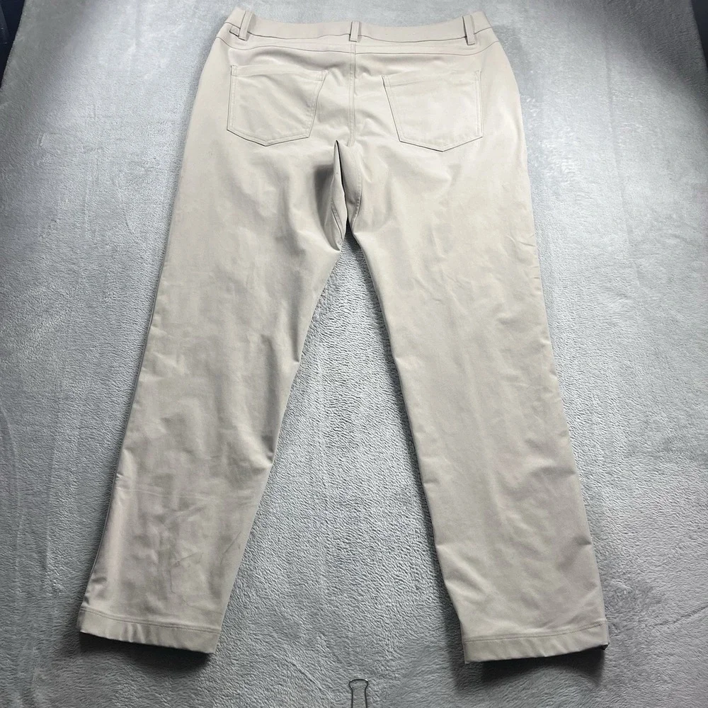 Lululemon ABC Pants Mens 35 Beige Classic 5-Pocket Chino Warpstreme LM5AQ9S‎